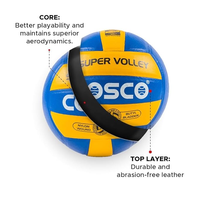 COSCO SUPER VOLLEY Volleyball - Size: 4 (Standard, Pack of 1, Multicolor)