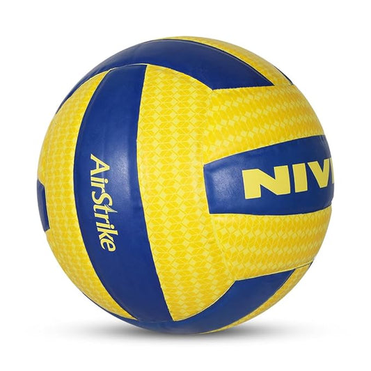 Nivia AIRSTRIKE PU Volleyball - Size: 4, Color : Yellow and Blue