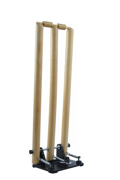 Wooden Cricket Stumps with Spring