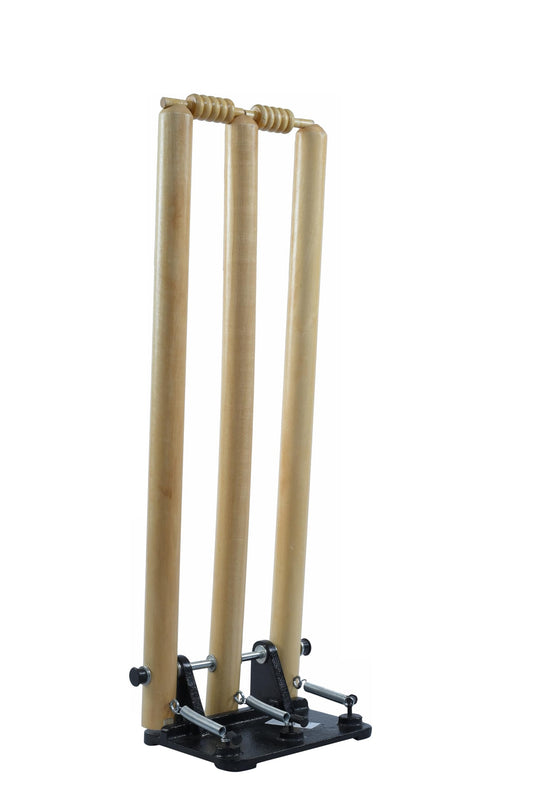 Wooden Cricket Stumps with Spring