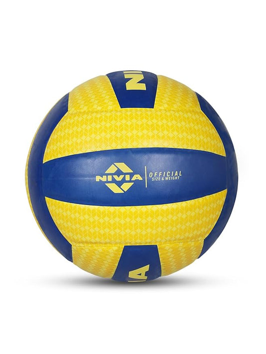 Nivia AIRSTRIKE PU Volleyball - Size: 4, Color : Yellow and Blue
