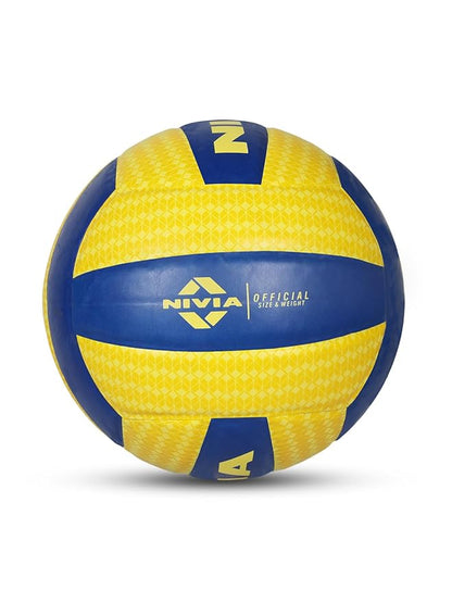 Nivia AIRSTRIKE PU Volleyball - Size: 4, Color : Yellow and Blue