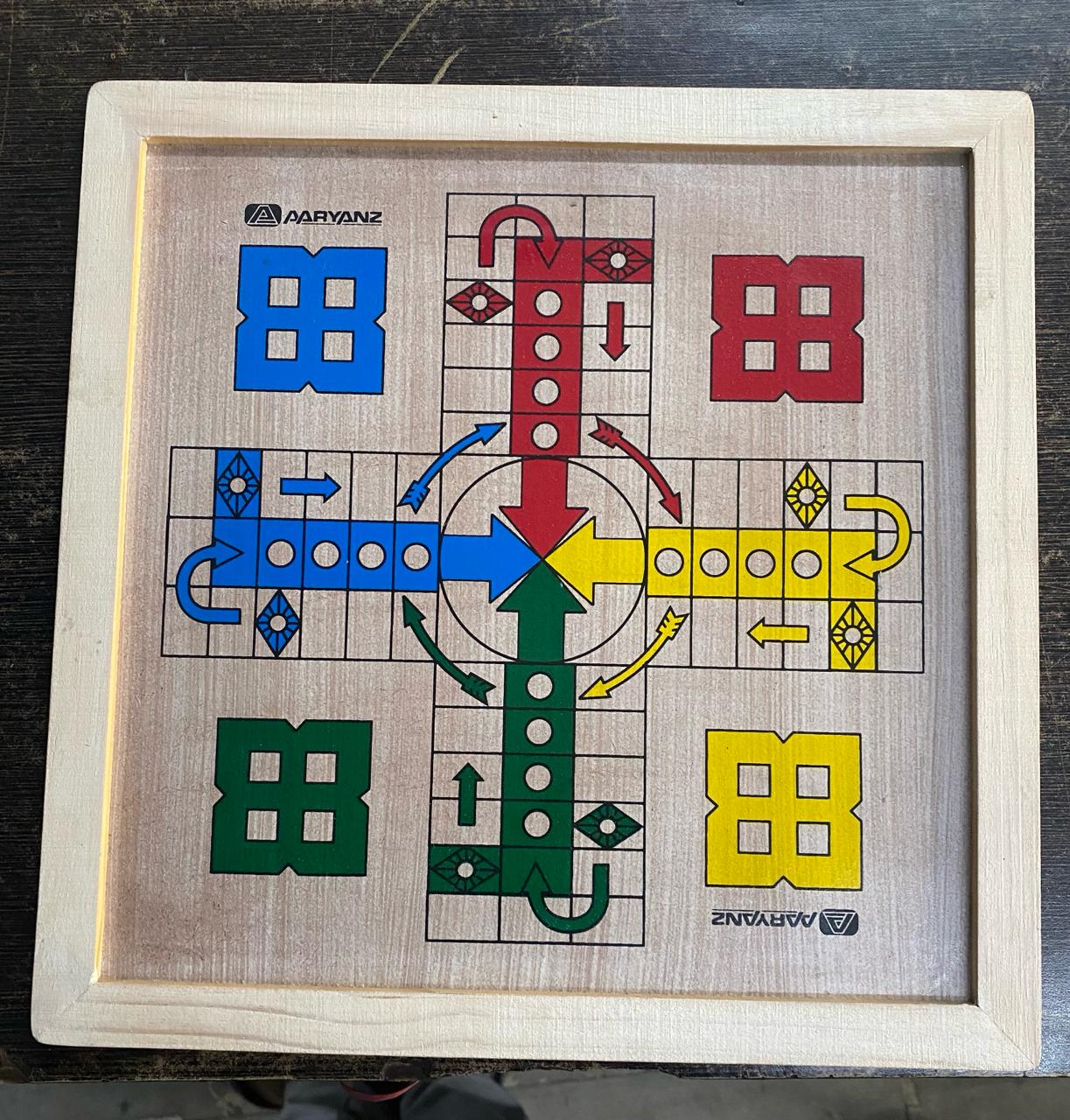 2 IN 1 Chess & Ludo Board with Chess Pieces & Ludo Coins